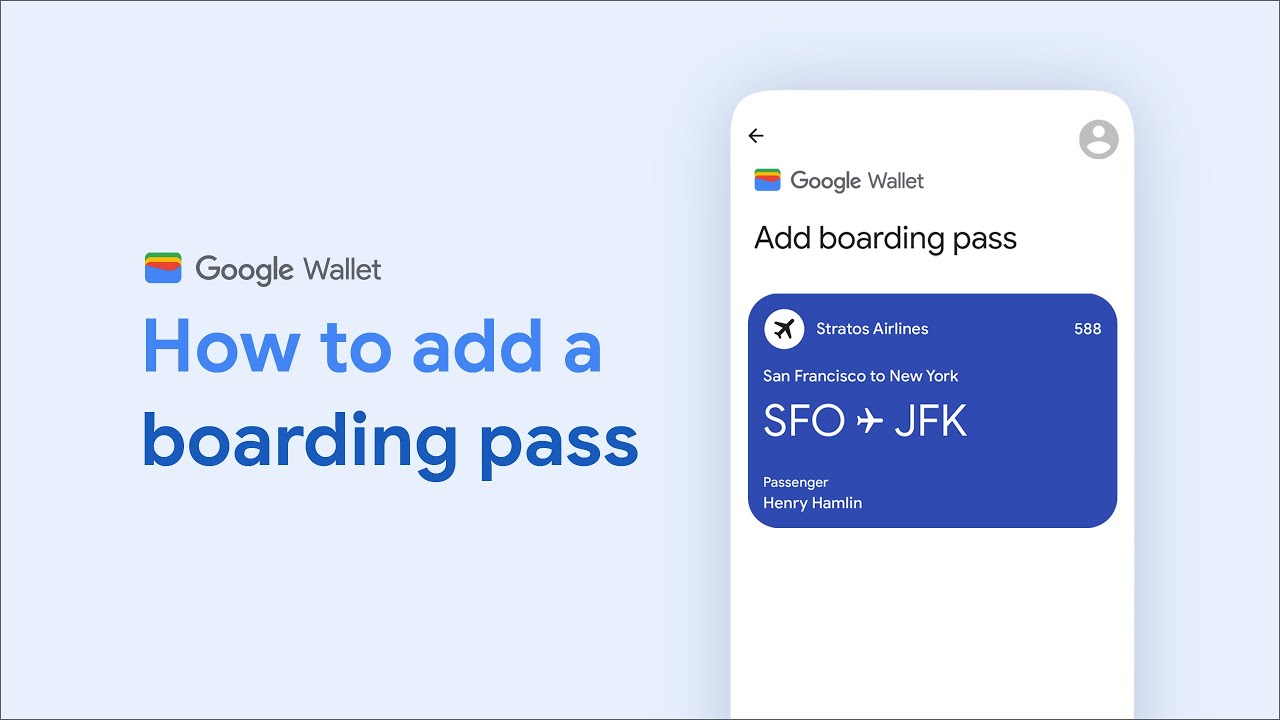 Add Boarding Pass to Google Pay